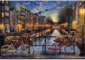 Diamond Painting World - Amsterdamse grachten – 30x40cm - Diamond painting - Diamond painting pakket – volledig bedekt – Volwassenen