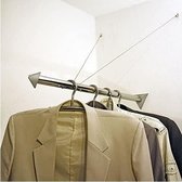 Garderobe Stang 25 KG draadkracht | Moderne luxe kapstok garderobe stang | RVS garderobe stang | 78 cm lang