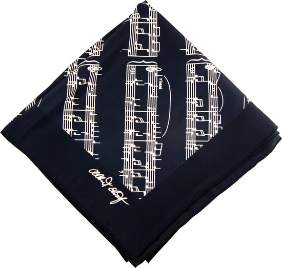 Polyester sjaal muziekmotief