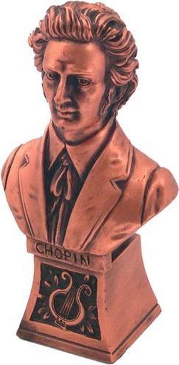 Bronzen Borstbeeld Chopin 15 cm