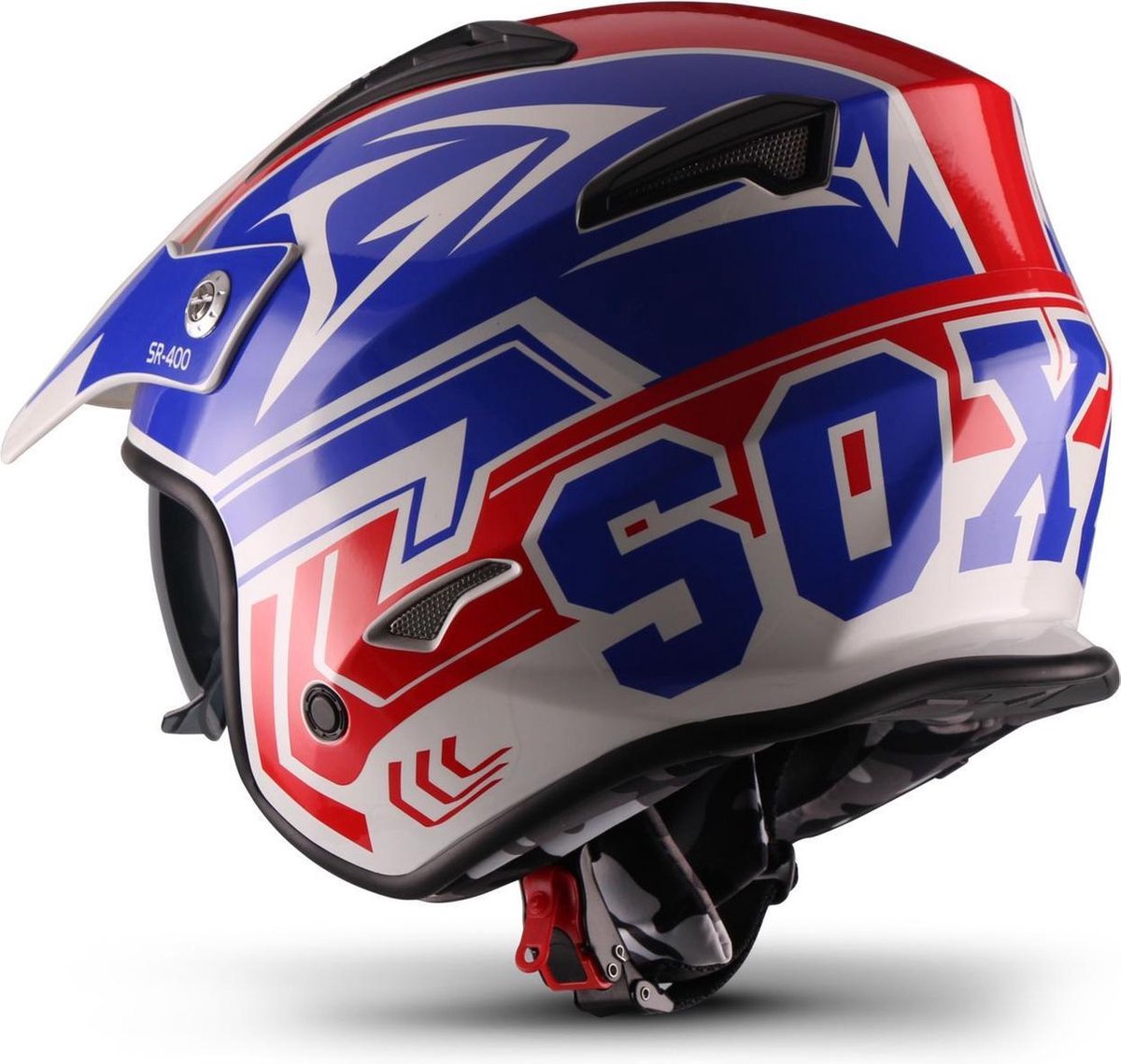 SOXON SR401 Storm Blauw jethelm, scooter helm, motorhelm dames