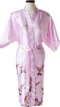 TA-HWA Kimono avec grues Kimono rose pour femme S