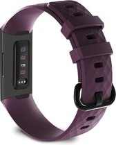 watchbands-shop.nl Siliconen bandje - Fitbit Charge 3 - Paars - Small
