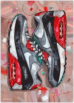 Air max 90 red poster (50x70cm)