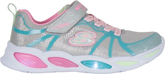 Skechers Sneakers - Maat 27 - Meisjes - grijs/roze/blauw | bol.com