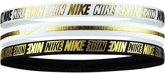 Nike Metallic Headbands - Wit/Goud/Zwart | bol.com