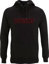 HARDR Red Outlined Hoodie Black - Maat M