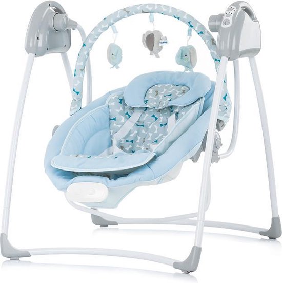 Elektrische babyschommel in 1, schommelstoel Chipolino Paradise blauw | bol.com