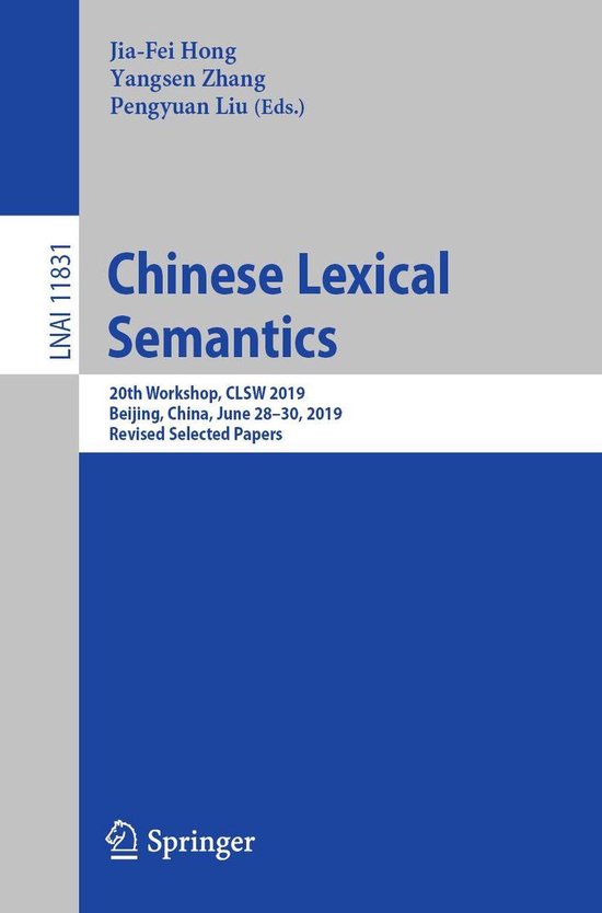 Springer Nature Proceedings Computer Science - Chinese Lexic ... - cover