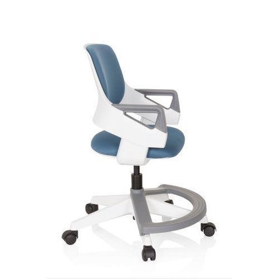 hjh OFFICE KID Flex - Chaise de bureau enfant - Bleu gris - Tissu