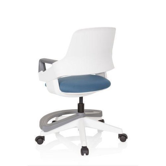 hjh OFFICE KID Flex - Chaise de bureau enfant - Bleu gris - Tissu