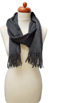 cashmere sjaal dames - cashmere sjaal heren - kasjmier sjaal - luxe sjaal - Luxe ThannaPhum Cashmere sjaal 30 bij 164 cm - grijs