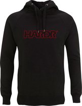 HARDR Red Outlined Hoodie Black - Maat XL
