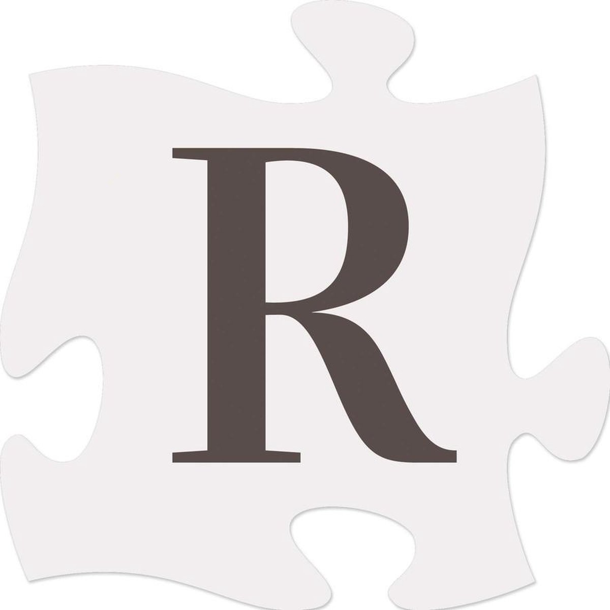 Puzzelstuk 15cm Letter R