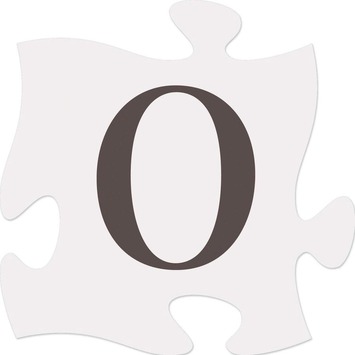 Puzzelstuk 15cm Letter O