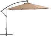 Zweefparasol met aluminium paal 350 cm taupe