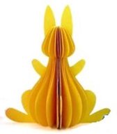 Paashaas Honeycomb decoratie van Only Natural (set van 2) - Geel Papier - 27,5 cm - Fair Trade