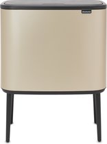 Brabantia Bo Touch Bin poubelle 36 litres avec seau intérieur synthétique - Metallic Gold