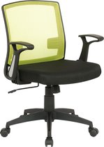 Bureaustoel - Kantoorstoel - Mobiel - Verstelbare armleuning - Microvezel - Groen/zwart - 62x52x97 cm