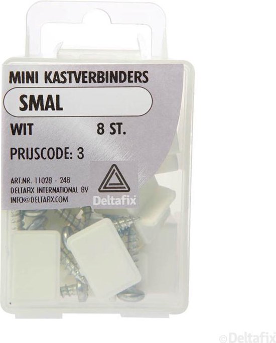 Deltafix kastverbinder mini wit smal x 2 cm x 2 gat 8 st. van Deltafix — afbeelding 2