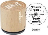 Houten Handstempel Woodies | Thank You Very Much - Stempels - Stempels volwassenen - Snelle Levering