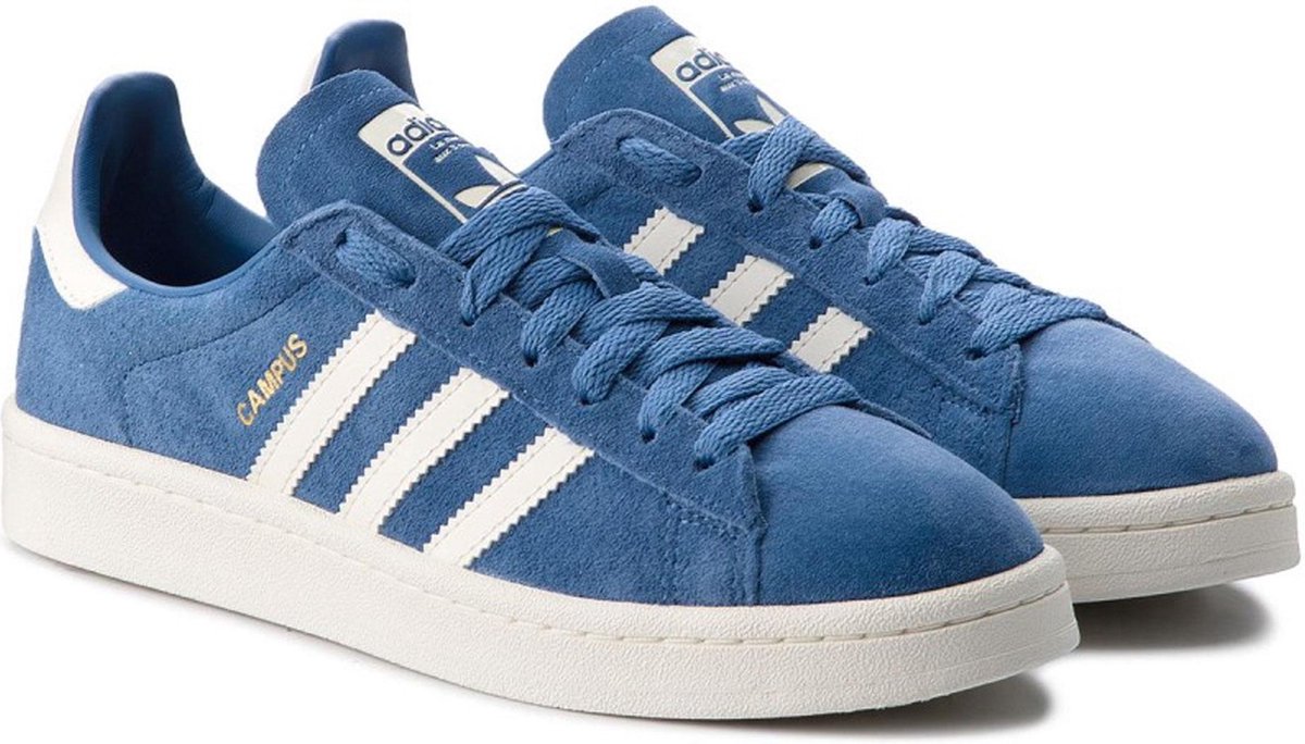 adidas Campus Sneakers - Maat 41 1/3 - Mannen - blauw/wit | bol.com