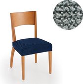 Stoelhoes Milos Donkergrijs (2 stuks) voor eetkamerstoelen 40-50cm - Extreme Stretch stoelhoezen - Antistatisch: geen geknetter - Ademend Katoen: geen zweten