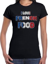 I love French food t-shirt zwart voor dames S