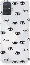 Samsung Galaxy A51 hoesje TPU Soft Case - Back Cover - Eyes / Ogen