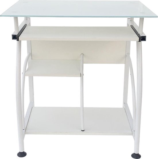 opleiding hanger Negende Bureau laptop computertafel - ruimtebesparend - 70 cm x 50 cm - wit |  bol.com