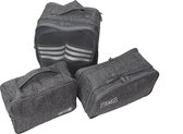 O'DADDY packing cubes - 3 delig bagage organizer - grijs