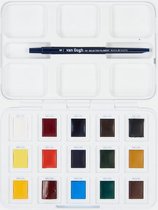 Royal Talens Aquarelverf Van Gogh Pocketbox - 12 kleuren + 3 kleuren gratis - Plus 1 Royal Talens A3 Aquarel Blok Papier