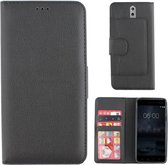 Wallet Case PU voor Nokia 8 Zwart