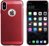 Colorfone iPhone X en Xs Hoesje Rood - Mesh Holes