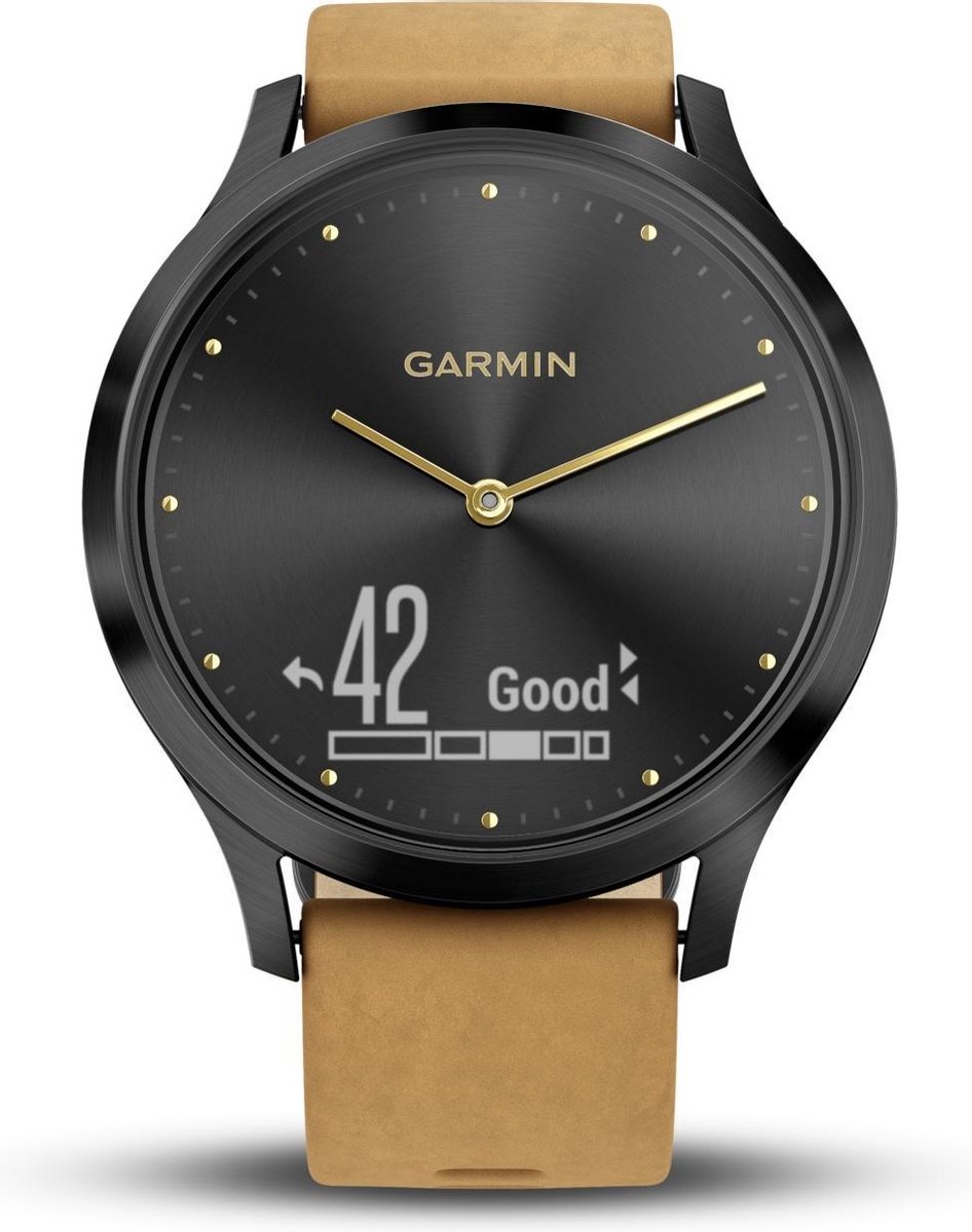 Garmin Vivomove HR Premium Hybrid Smartwatch 43 mm Bruin
