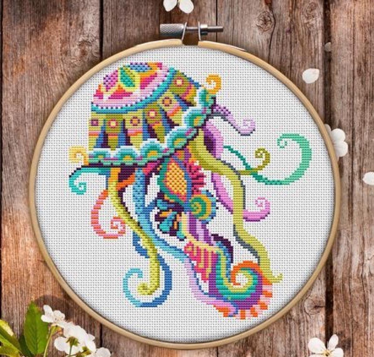 Borduurpakket Mandala KWAL - telpatroon om zelf te borduren – ook geschikt voor beginners