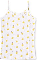 Little Label - meisjes - onderhemd - wit, citroenen - maat 134/140 - bio-katoen