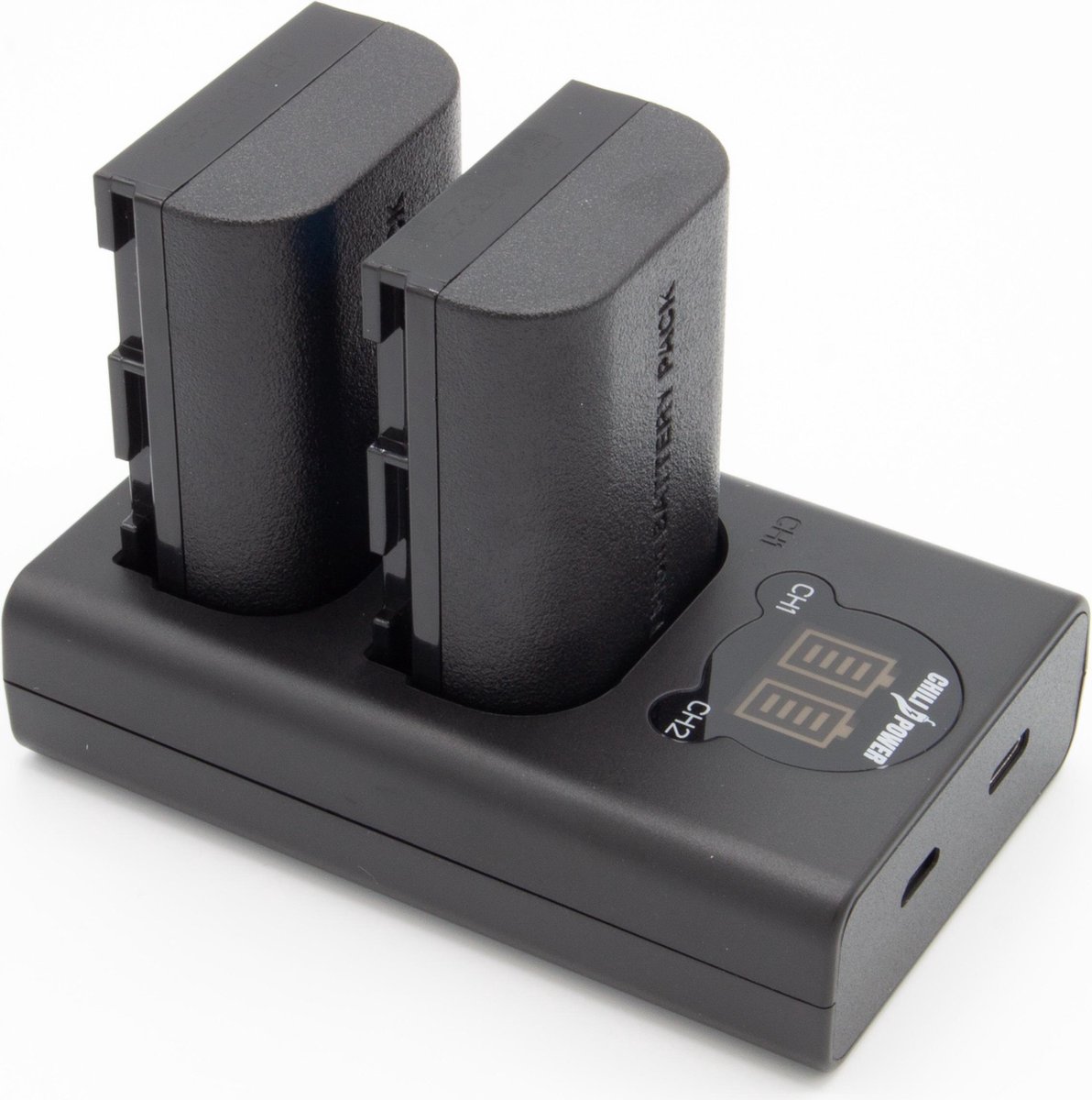 ChiliPower LP-E6 USB Duo Kit geschikt voor Canon - Camera accu set, 2 accu's en dubbellader