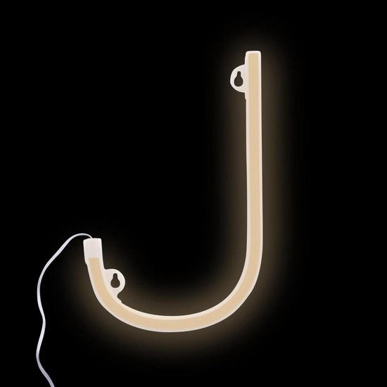 Neon LED Letter Warm Wit White J | bol.com