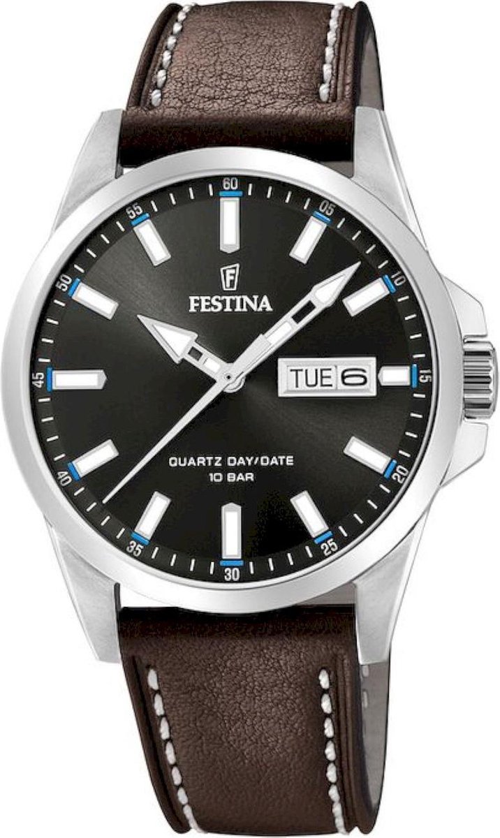Festina F20358 Horloge - Festina heren horloge - Blauw - diameter 41 mm - roestvrij staal