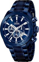 Festina F16887/1 Prestige Chronograaf - Horloge- Staal - Blauw - 44.5 mm