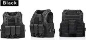Tactische Vest - Airsoft - Combat - Assault - Outdoor - Jaagvest - Zwart