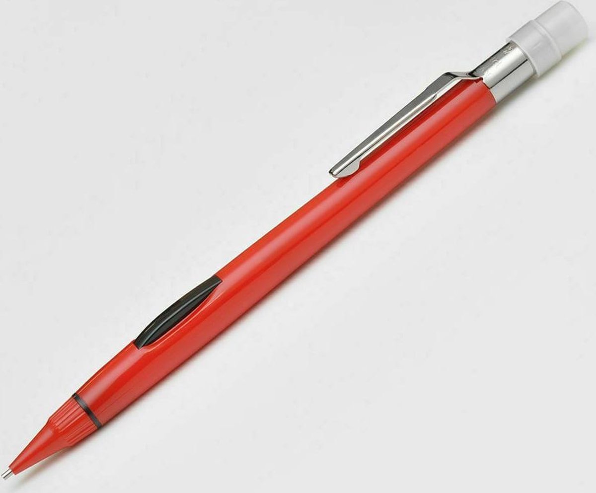 Pentel Quicker Clicker Automatic Pencil, 0.9mm Lead Size, Red Barrel, Box of 12 (PD349B)