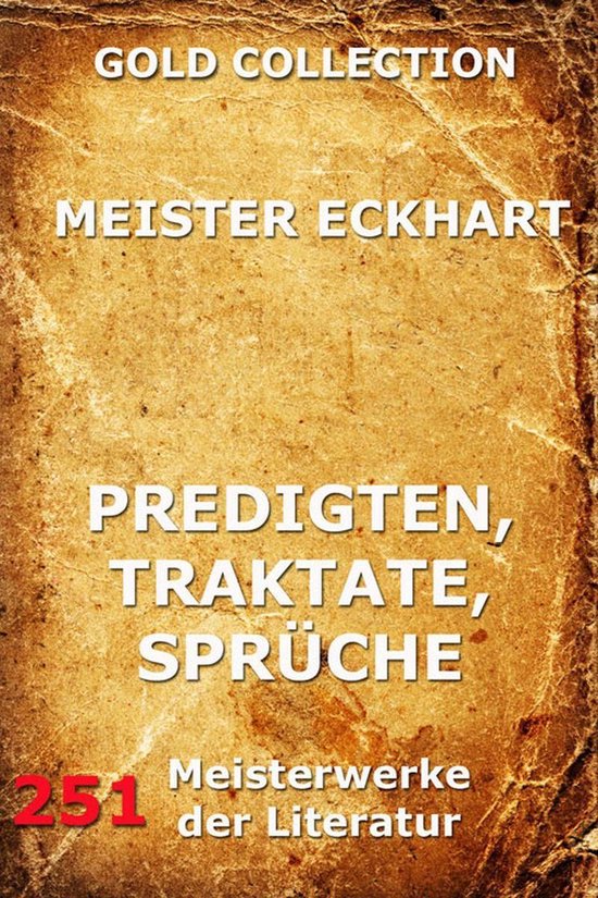 Boekomslag van Meister Eckhart's 'Predigten, Traktate, Sprüche', onderdeel van de Gold Collection.