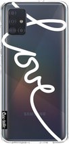 Casetastic Samsung Galaxy A51 (2020) Hoesje - Softcover Hoesje met Design - Written Love White Print