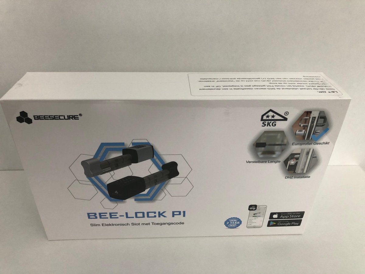 BeeSecure BeeLock SKG2 digitaal slot cilinder 50-35 Pincode of App