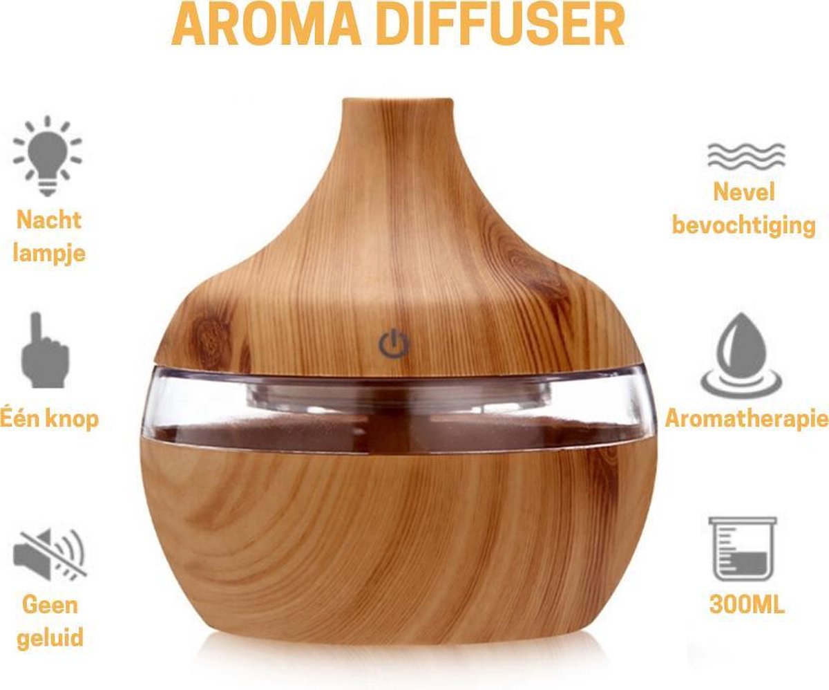 300 ml DEL Aroma Diffuseur ultra silencieux témoin ils ultrasons pour chambre 