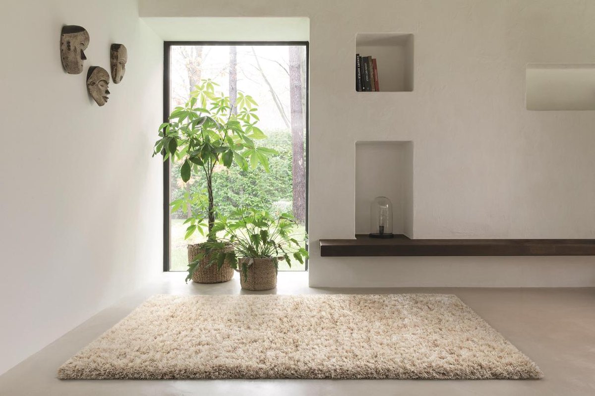 OSTA Rhapsody – Vloerkleed – Tapijt – geweven – wol – eco – duurzaam - hoogpolig - modern - Beige – 120x170