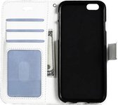 iPhone 5/5s/5SE Hoesje Wallet Case Bookcase Flip Hoes Leer Look - Wit