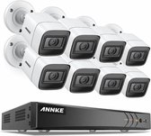 4K Ultra HD DVR H.265+ Bewakingscamera set met 8x 8MP Bullet TVI camera's